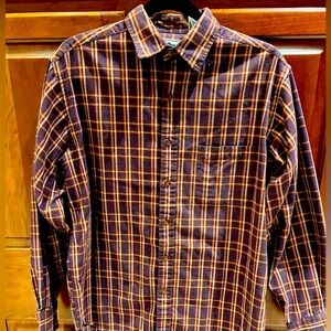 L.L.Bean Men’s Plaid Flannel Long Sleeve Men’s M plum/purple